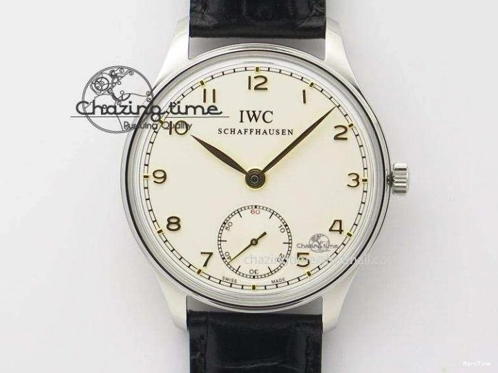 MIROTIME 0405 Bold Portuguese Real PR IW500704 ZF 1:1 Best Edition On Black Leather Strap A 7374